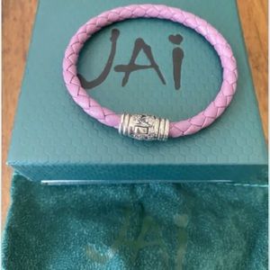 JAI by John Hardy QVC Leather Sterling Silver Bracelet With Box And Dustbag 8”